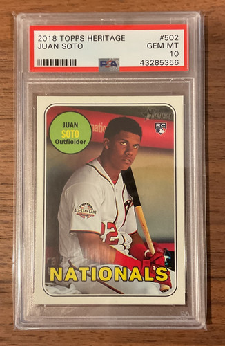2018 Topps Heritage High Number Juan Soto #502 RC PSA 10