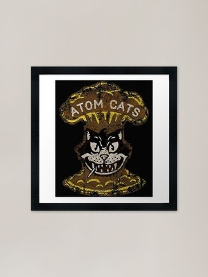 Atom Katzen Gerahmter Kunstdruck Gerahmtes Wandbild Poster Leinwanddruck Bild