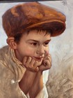 Oregon Listed Jim Daly born 1940 Child Boy "Sweet Thought" original Oil Painting — photo 6