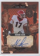 2022 Wild 5 Card Draw Promo Modern Orange 2/5 Nakobe Dean Rookie Auto RC 2b2. rookie card picture