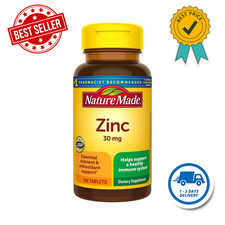 Nature Made Zinc 30 mg Dietary Supplement Immune Health and Antioxidant 100 Tabs