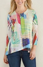 Jess & Jane Womens Burnout Sublimation Top Mu...
