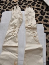 Vintage Miss Aris The Formal Glove White Ladies Long Size 7 Some S-T-R-E-T-C-H