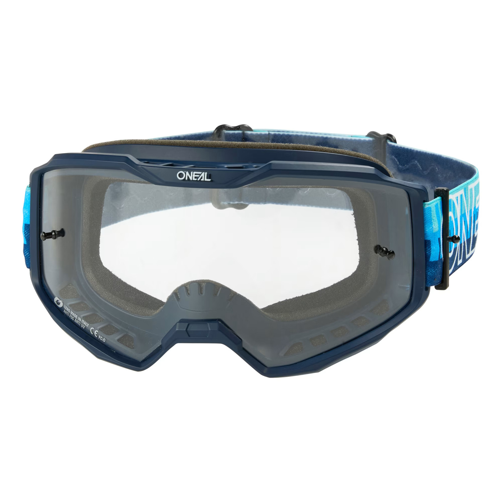 O'Neal B-10 Motocross MX Off-Road Motorcycle Goggles - Striped Blue / Blue