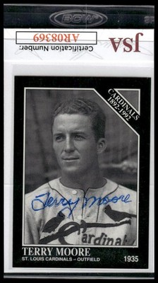 1992 Conlon Collection TSN #641 Terry Moore Auto JSA Certified