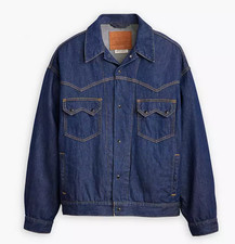 Levi's Men's Premium Western Trucker Denim Jacket Relaxed Fit Size M MSRP 108