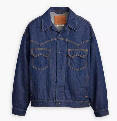 Levi's Men's Premium Western Trucker Denim Jacket Relaxed Fit Size