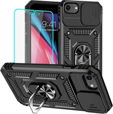 for iPhone 8/7 Case, iPhone SE Case 2020/2022/3rd with Screen Protector: Milita