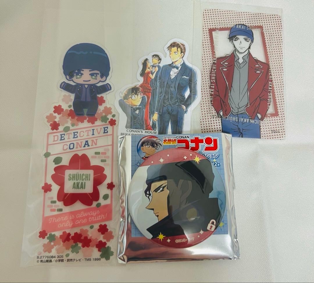 Tarjetas transparentes, pegatinas, marcadores e insignias de detective Conan Akai Shuichi