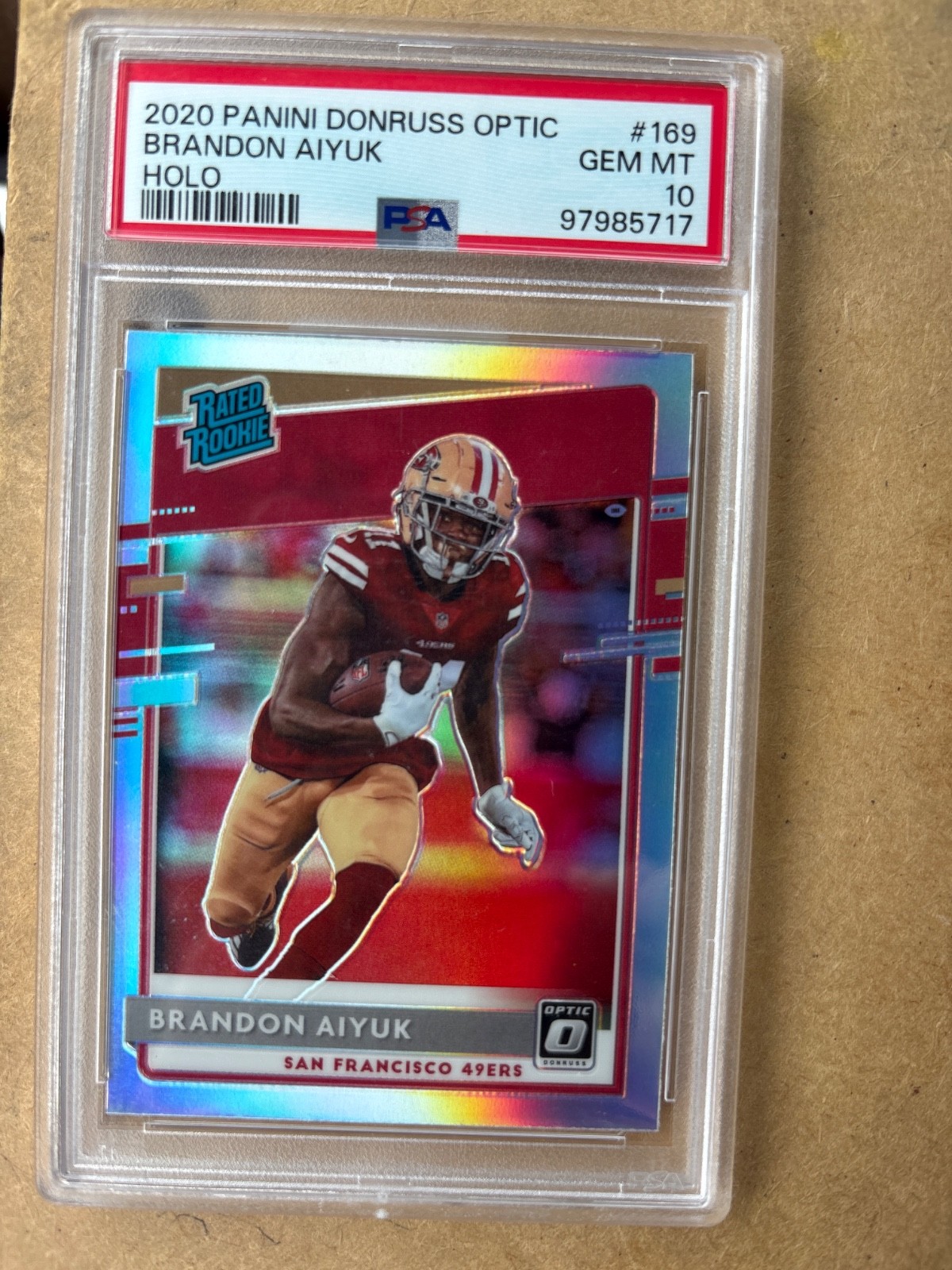 2020 Brandon Aiyuk Donruss Optic #169 HOLO PSA 10 Rookie🔥🔥📈📈💎💎