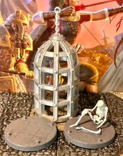 Large Iron Prisoner Cage 3 pc printed painted miniature Dungeons  Dragons D D