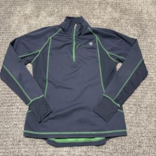 Ariat Tek Cold Series Womens 1/4 Zip Pullover Shirt S Gray Green