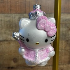 Kurt Adler 2014 Hello Kitty Blown Glass Ornament Pink Princess 5" READ