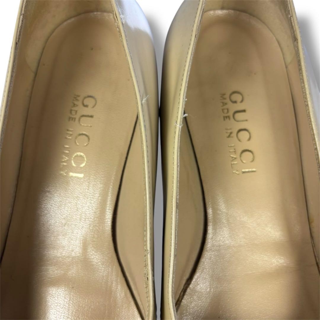 Gucci Horsebit Mid Heel Pumps Beige Leather Size 35.5 US About5.5 For Women thumbnail 24