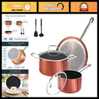 7-Piece Non-Stick Ceramic Cookware Set, Induction Safe, PFOA Free, Oven Safe Pot