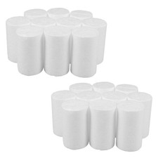 20pcs Christmas Crafts Foam Cylinders: 5x3cm White Foam Tubes - Diy Rods For