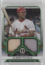 2021 Topps Tribute Dual Relics Green /99 Albert Pujols #DR-AP 09xd