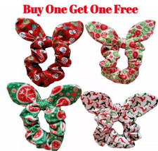 Weihnachten Haarschleife Scrunchie Pferdeschwanz Frauen Kind rote Haarschleife UK Verk&auml;ufer