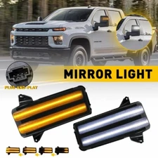 2x Flowing Side Mirror Turn Signals Light for 2020-2024 GMC SIERRA 2500HD 3500HD