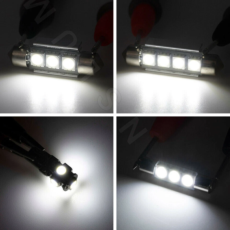 Kit de bombillas de mapa de luces interiores LED blancas de 18 piezas para Volkswagen Touareg MK1 2002-2010 Foto 4 de 4