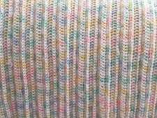 Handmade Baby Crib Blanket Crochet Matching Hat Pastel Colors Unisex 56"x47"