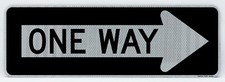 R6-1 One Way Arrow Sign Right Reflective Aluminum Sign