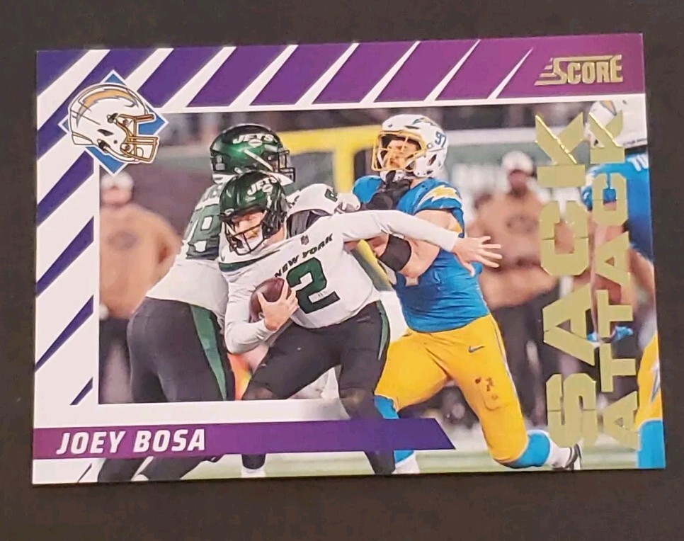 Joey Bosa 2024 Score Sack Attack #14 GOLD Parallel Los Angeles