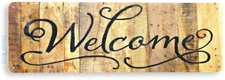 TIN SIGN Welcome Script Metal Décor Wall Art Store Café Shop Cottage B011