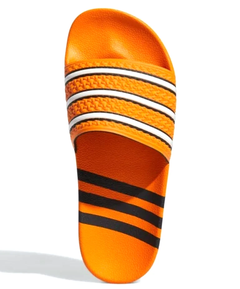 NUOVI SANDALI DONNA ADIDAS ADILETTE TRIFOGLIO SLIDES ~ TAGLIA US 8 #GV9441 ARANCIONE