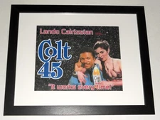 Framed Star Wars Lando Calrissian Colt 45 Beer Sign with Princess Leia 14"x17"