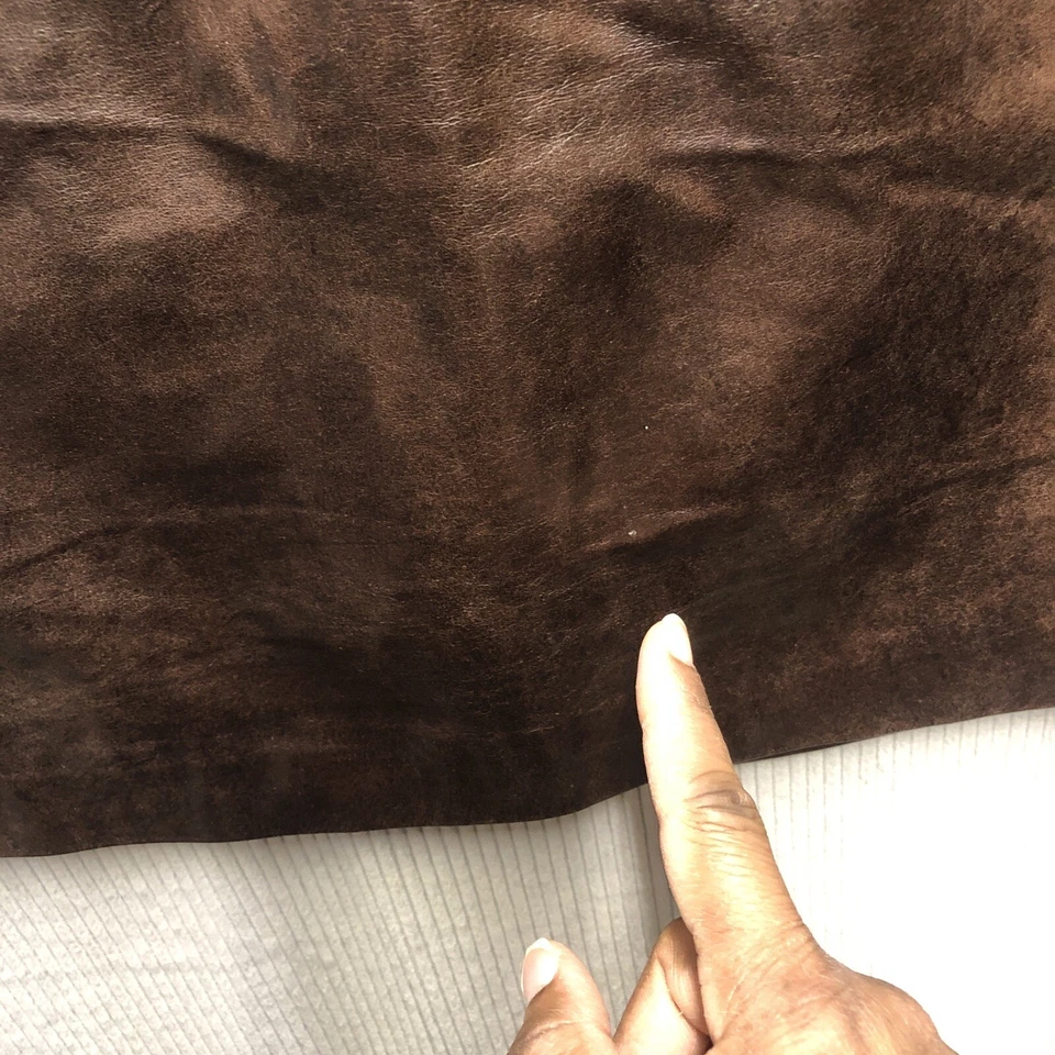 Hugo Buscati Collection Womens Leather Skirt Size 8 Brown Kick Split - Image 2 of 4