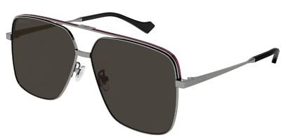 Gucci GG1099SA 001 Gunmetal/Grey Oversized Teardrop Men's