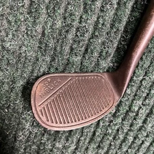 RARE! Hickory Golf Vertical Deep Groove "Banner" 50°  L Niblick Wood Shaft KA555