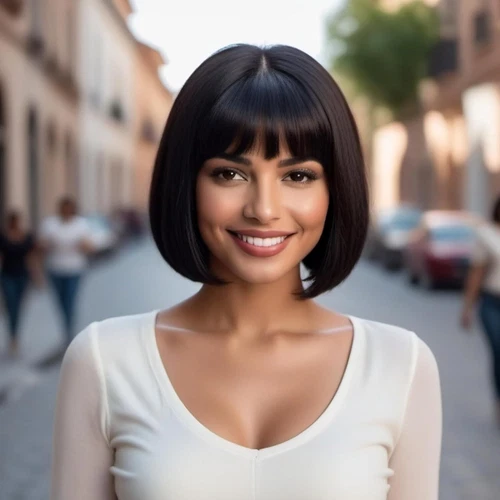 13" Black Bob Wig with Bangs Short Bob Wigs Women Short Black Wig Heat Daily USA