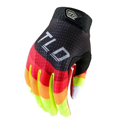 Troy Lee Designs 2025 Youth Air Reverb Schwarz Gelb Handschuhe Motocross MX Kids