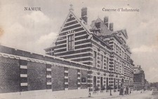 Carte postale ancienne postcard BELGIQUE NAMUR caserne d'infanterie écrite 1918