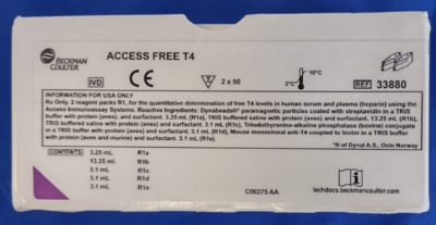 Beckman Coulter Access Hybritech FT4 (100 Tests/Box) 33880 | eBay