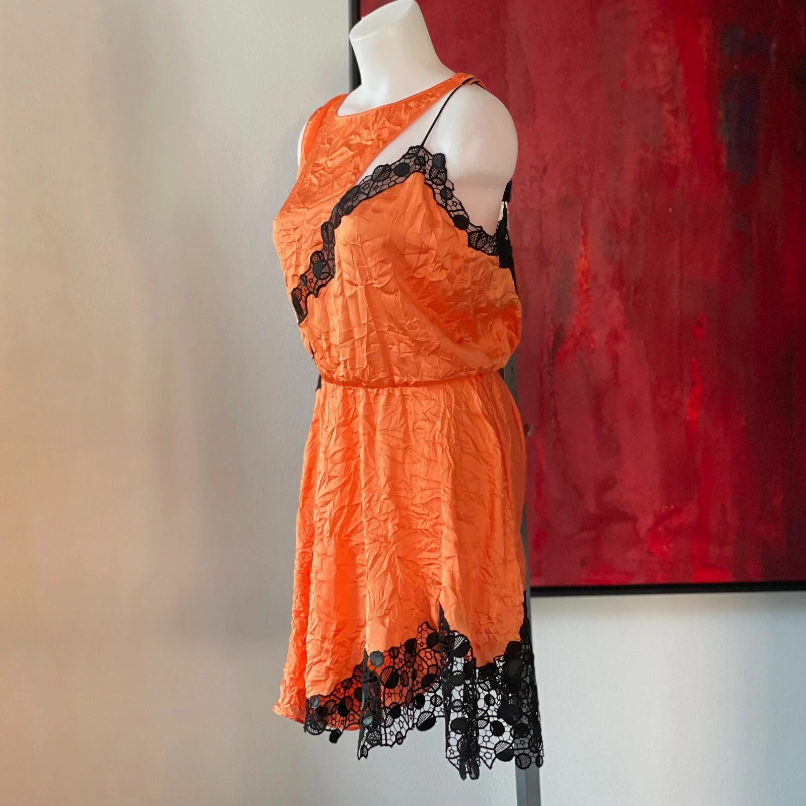 VERSACE Mini Abito Runway Pannelli Pizzo Taglia IT 42 da S S 2013