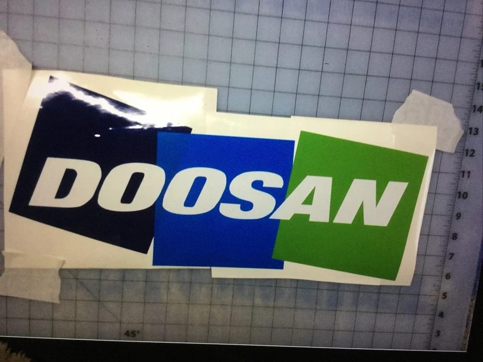 AFTERMARKET 1-18 Inch 3 Color Doosan Compressor Decal
