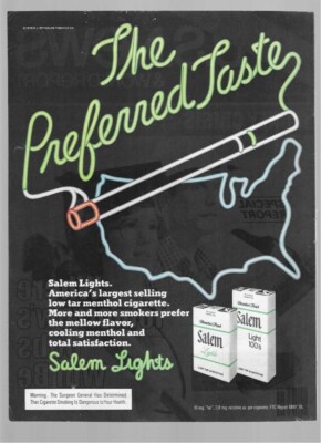 salem 100s cigarettes 1984 & SALEM Tug Of War Magazine Ad Salem Silver Box Cigarettes