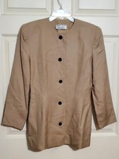 Albert Nipon Jacket Blazer Women's 6 Vintage Viscose/Linen Professional USA Made