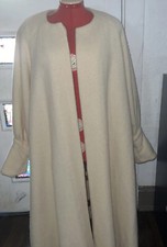 VTG Robben Alexander NY Cream swing A Coat Women's Small 100% Wool Made in USA