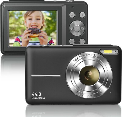Better Life Max Resolution 44MP 1080P Portable Light Weight Digital Camera BLACK