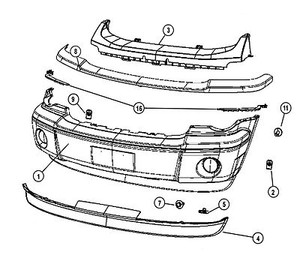 CHRYSLER-OEM-07-09-Aspen-Fascia-Insert-Bright-68002917AC