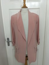 Nina Leonard 3/4 Sleeve Longline Jacket Size Small