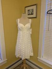 White Lace Dress - Adrianna Papell Size 4