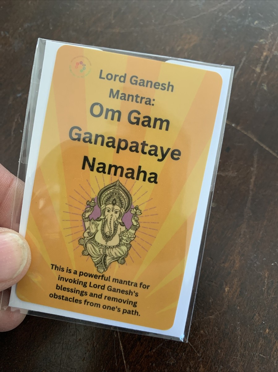 My Pocket Prayers, Ganesha Mantra, Powerful Meditation Card | eBay UK
