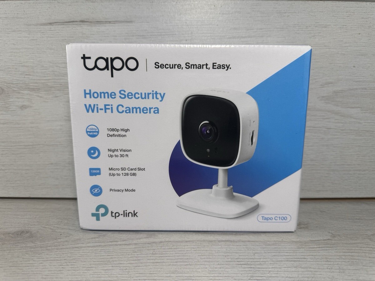 TP-Link Tapo C100 Mini Smart Security Camera, Indoor CCTV, Works