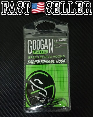 5-Pack Googan Baits Drop'N Finesse Hook 01 - Fishing Hook - New