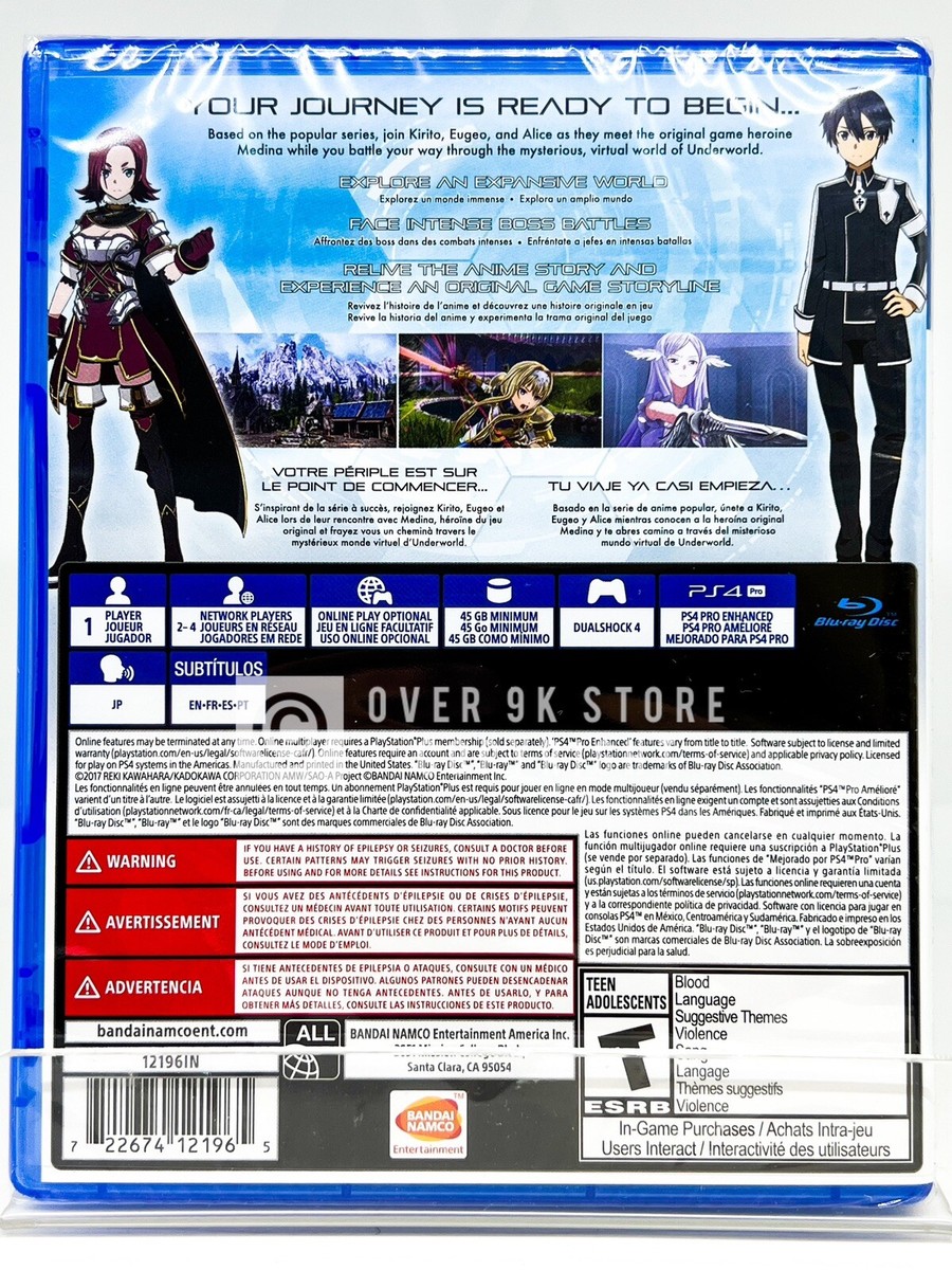 KISSOFLIFE spider アンバサダーコラボ 特典 トレカ ４枚セット Sword Art Online Alicization Lycoris - PS4 - Brand New | Factory